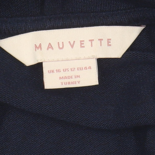Mauvette Women's Blue Cardigan Size 16
