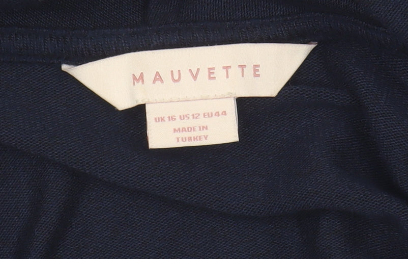 Mauvette Women's Blue Cardigan Size 16