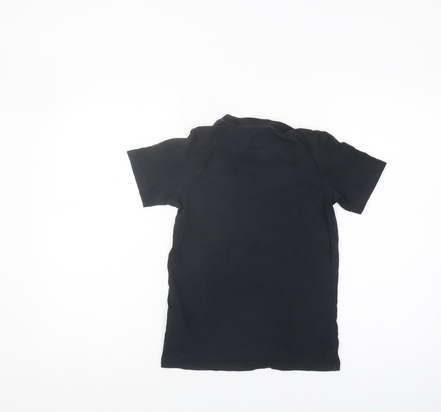 Nike Boys Black T-Shirt, Size S, Logo Accent, Casual Wear