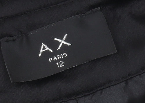 AX Paris Women's Black Beaded Sleeveless Blouse Size 12