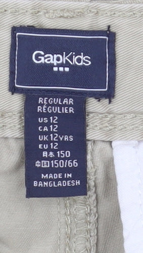 Gap Kids Boys Beige Chino Shorts, Size 12 Years, Summer Casual