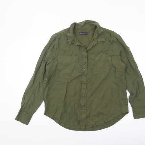 Marks and Spencer Green Women’s Button-Up Shirt