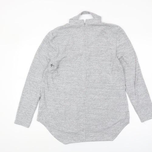 Quiz Womens Grey Long Sleeve Knit Top Size 12