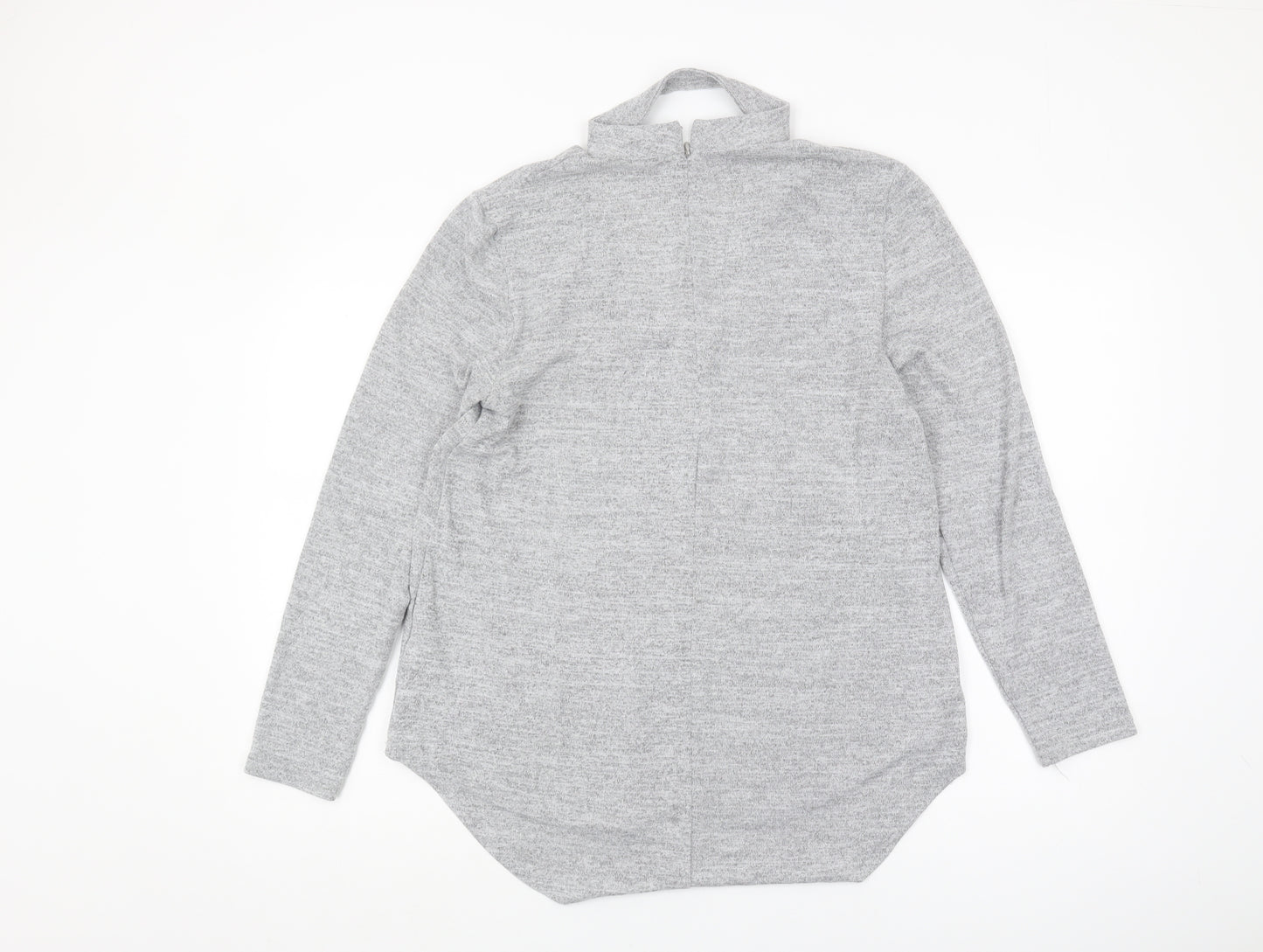Quiz Womens Grey Long Sleeve Knit Top Size 12