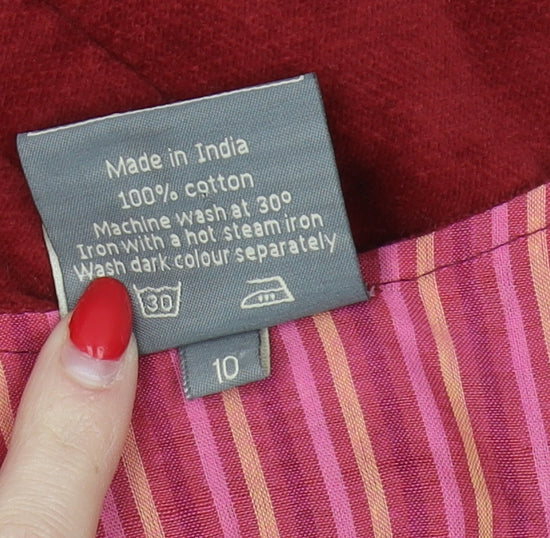 Bishopston Womens Red V-Neck Dress Size 10