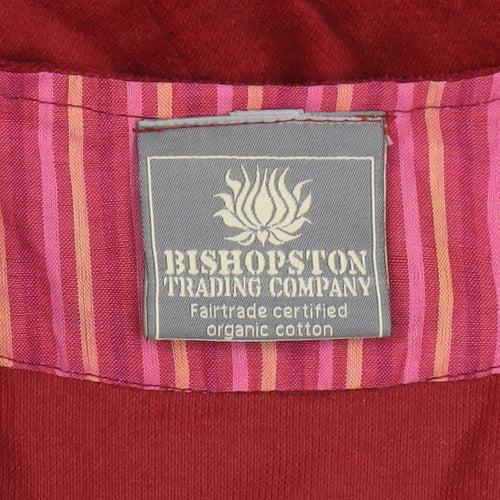 Bishopston Womens Red V-Neck Dress Size 10