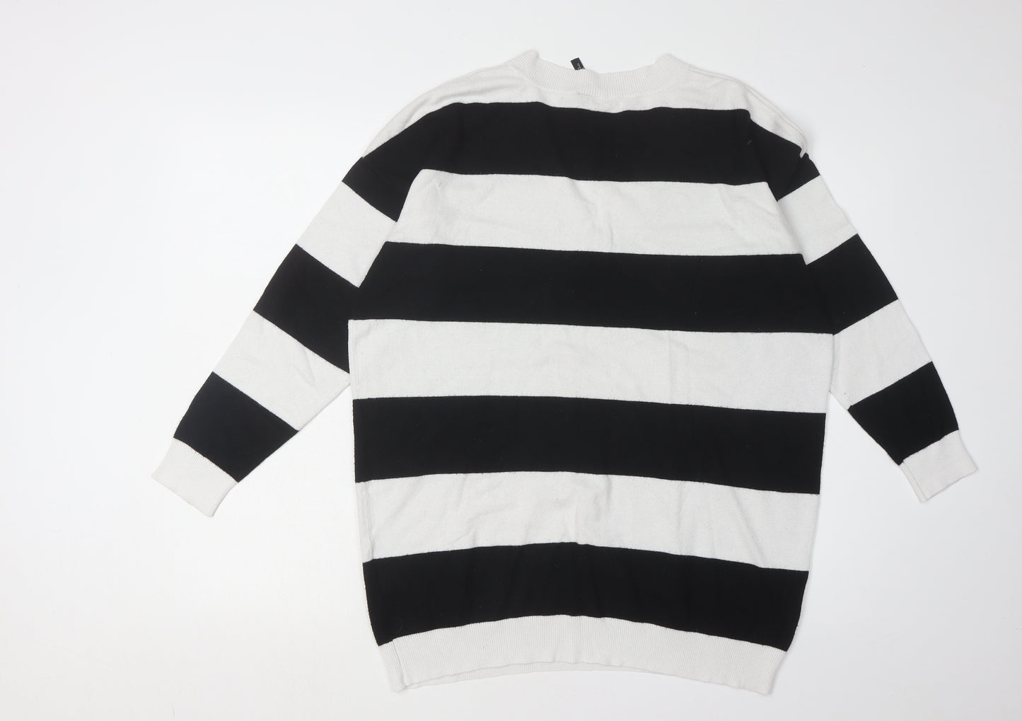 Capsule Women's Black Stripe Pullover Jumper Size 10