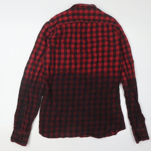Bee Inspired Men's Red Check Long Sleeve Shirt