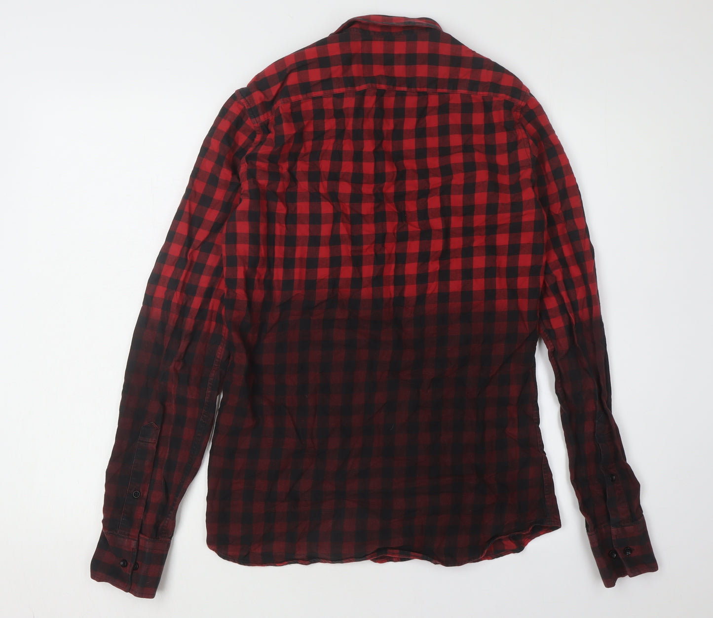 Bee Inspired Men's Red Check Long Sleeve Shirt