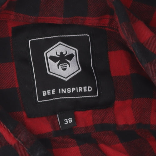 Bee Inspired Men's Red Check Long Sleeve Shirt