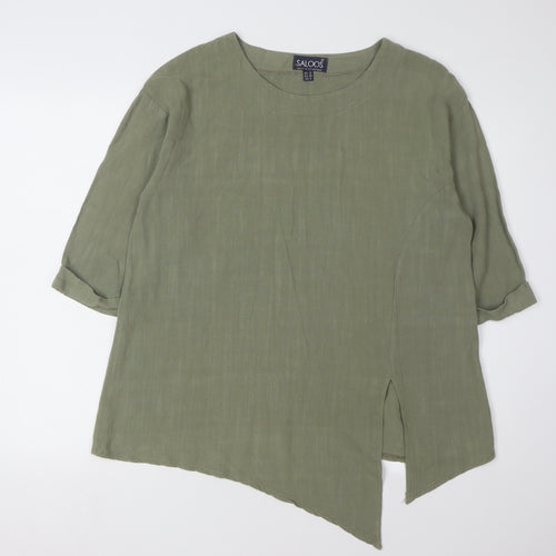 Saloos Women's Green 3/4 Sleeve Top Size 12