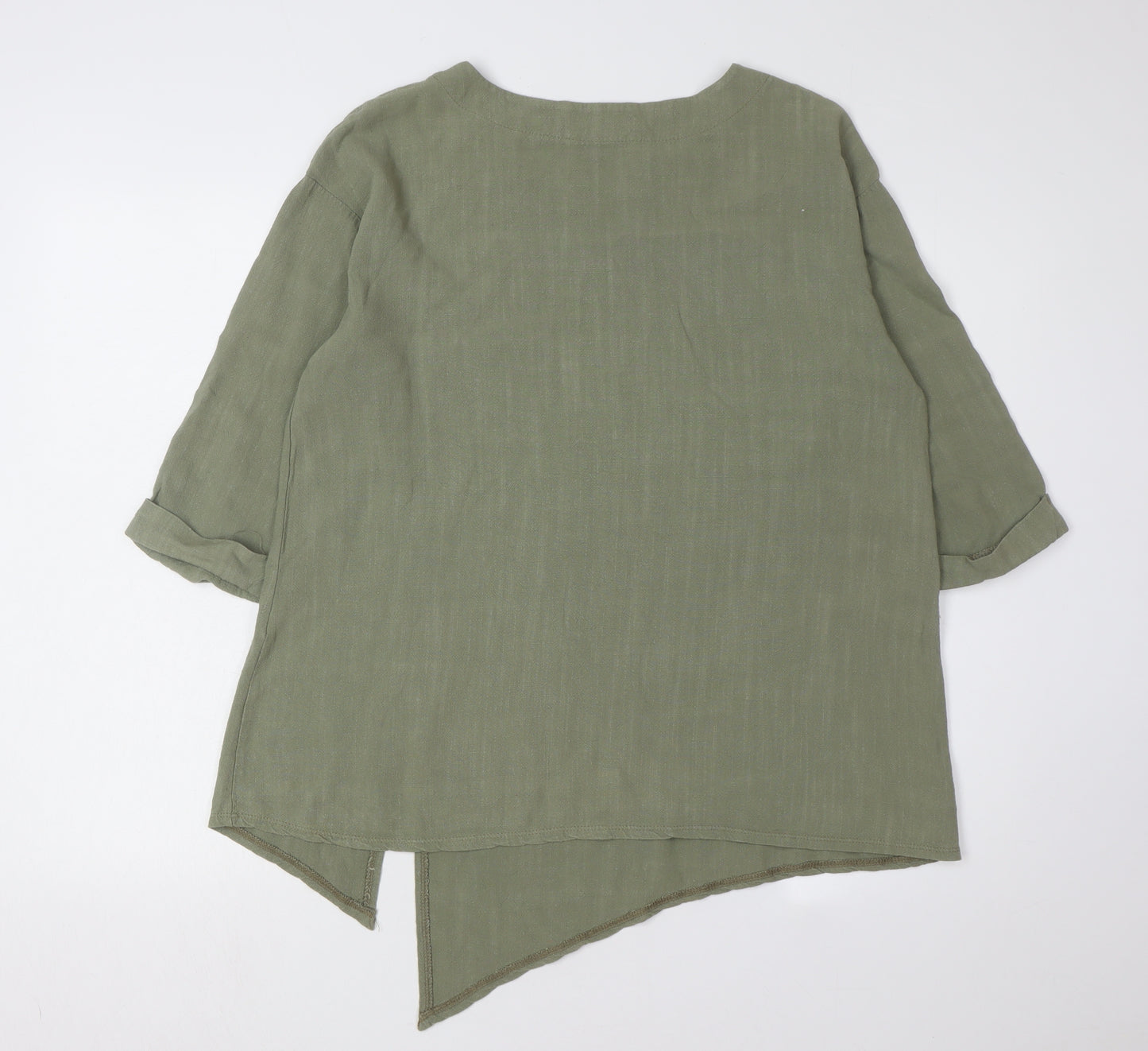 Saloos Women's Green 3/4 Sleeve Top Size 12