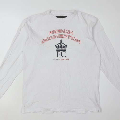 French Connection Boys White Long Sleeve T-Shirt 14 Years