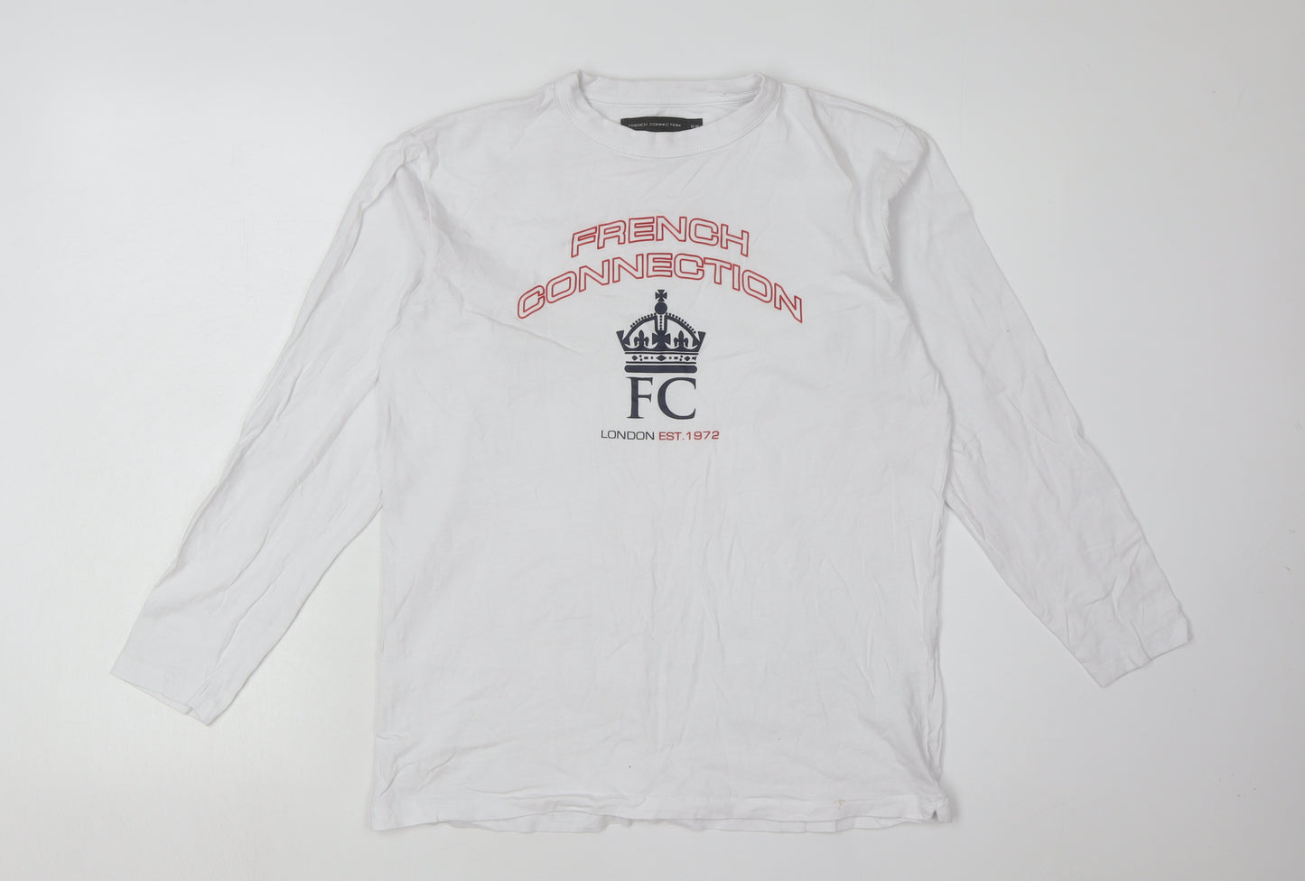 French Connection Boys White Long Sleeve T-Shirt 14 Years