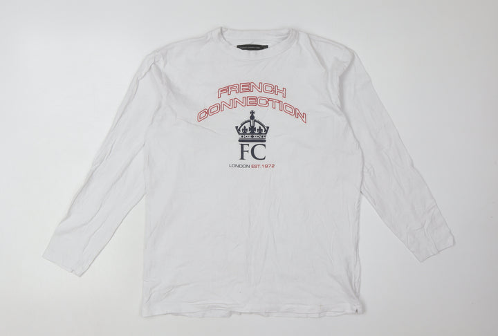 French Connection Boys White Long Sleeve T-Shirt 14 Years