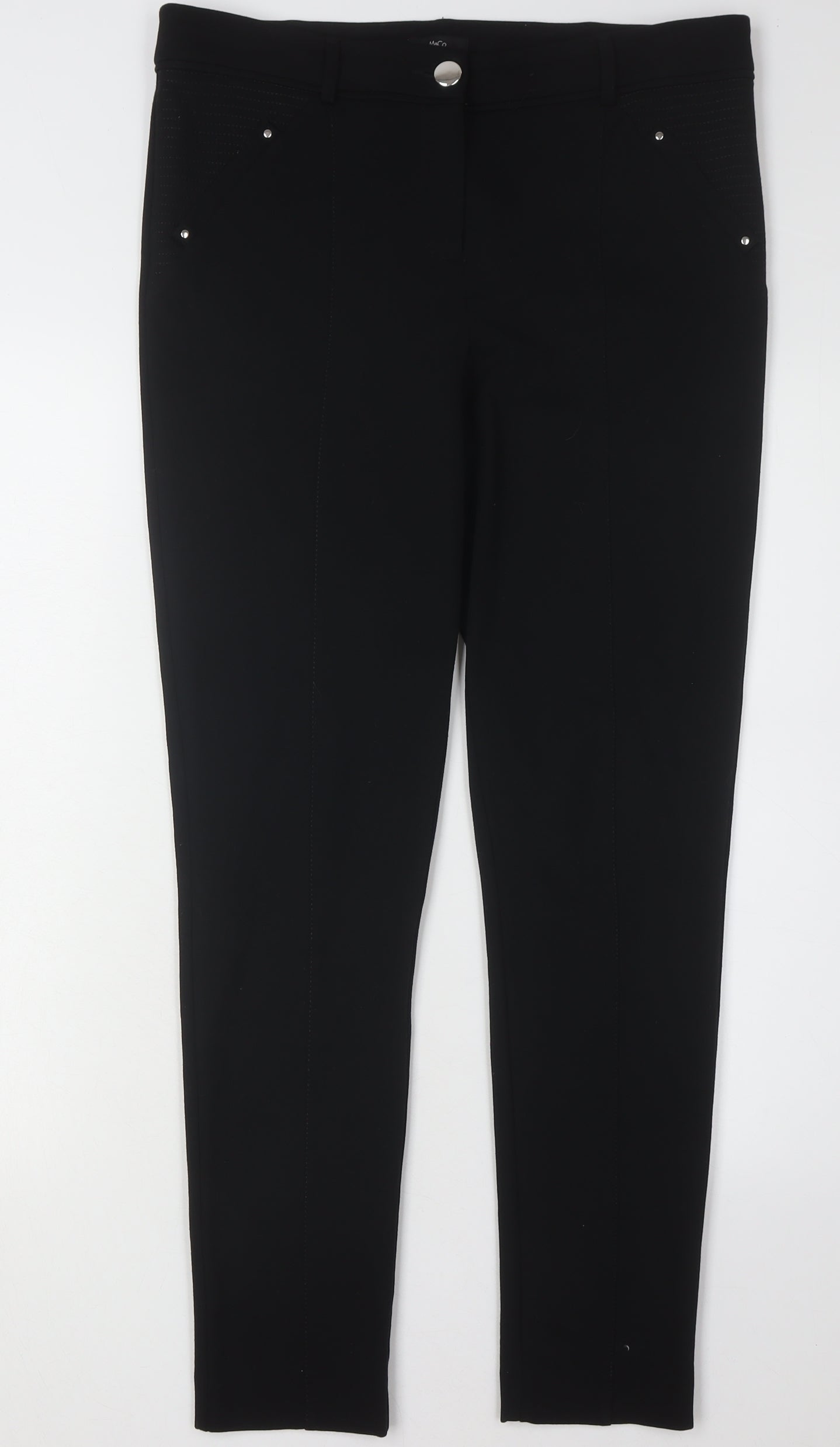 M&Co Women's Black Skinny Trousers Size 14
