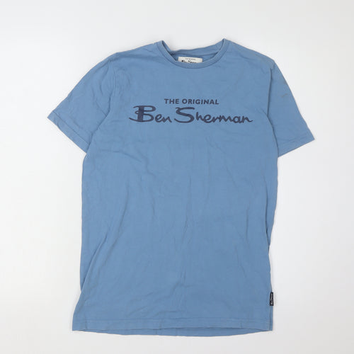 Ben Sherman Boys Blue T-Shirt, 12-13 Years, Graphic Logo