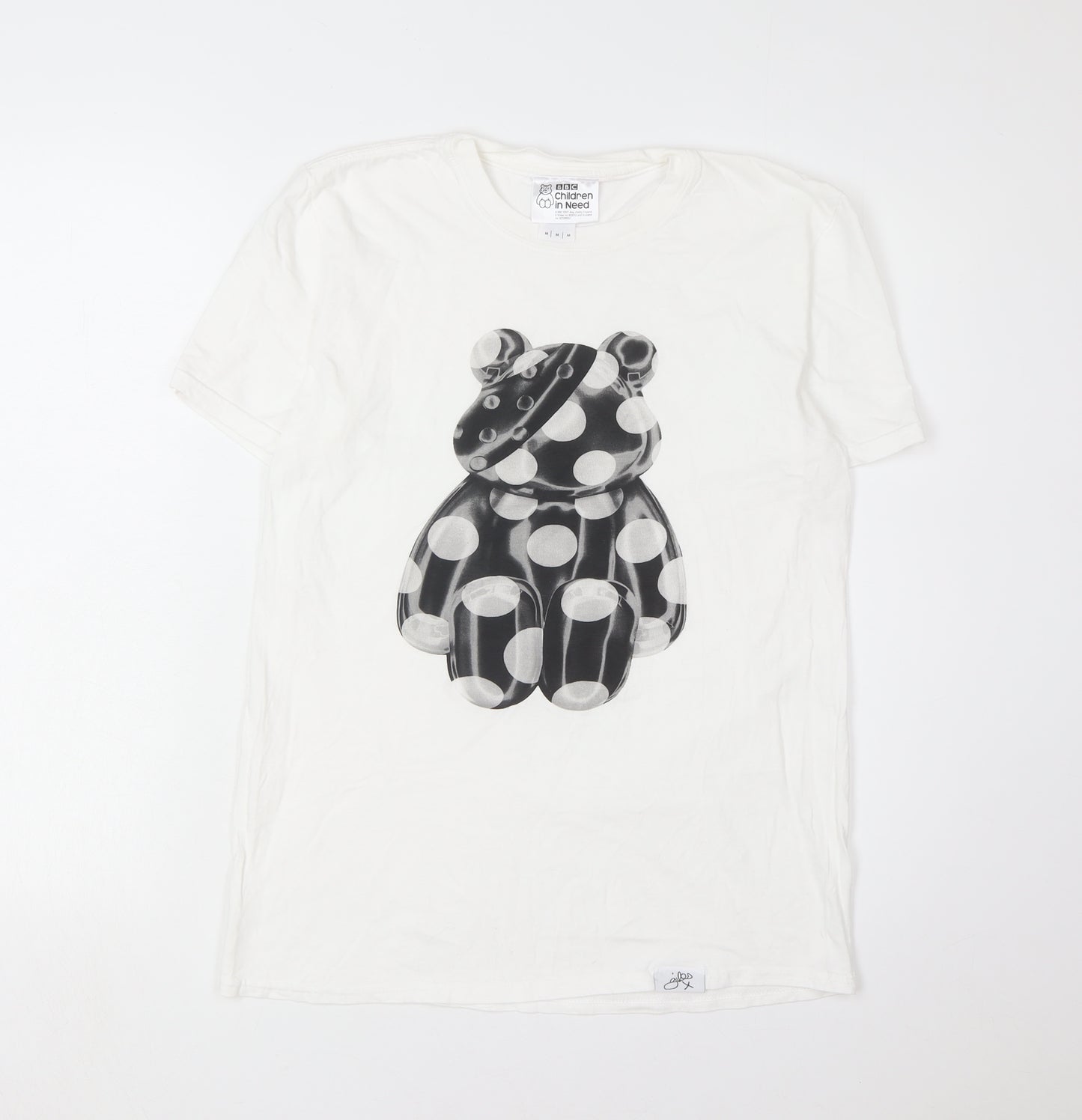 BBC Children in Need White M Bear Graphic T-Shirt