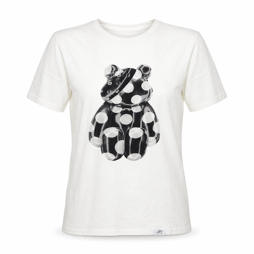 Front view of BBC Children in Need White M Bear Graphic T-Shirt