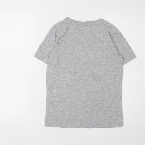 Hype Boys Grey Graphic Logo T-Shirt 13 Years Casual Style