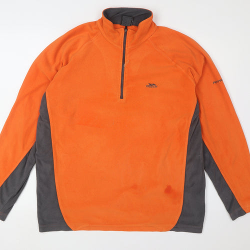 Trespass Men's Orange Fleece Pullover Sweatshirt L