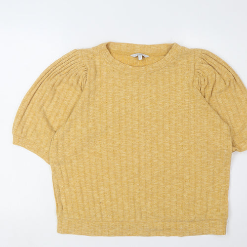 Next Women's Yellow Puff Sleeve Top - Size 14