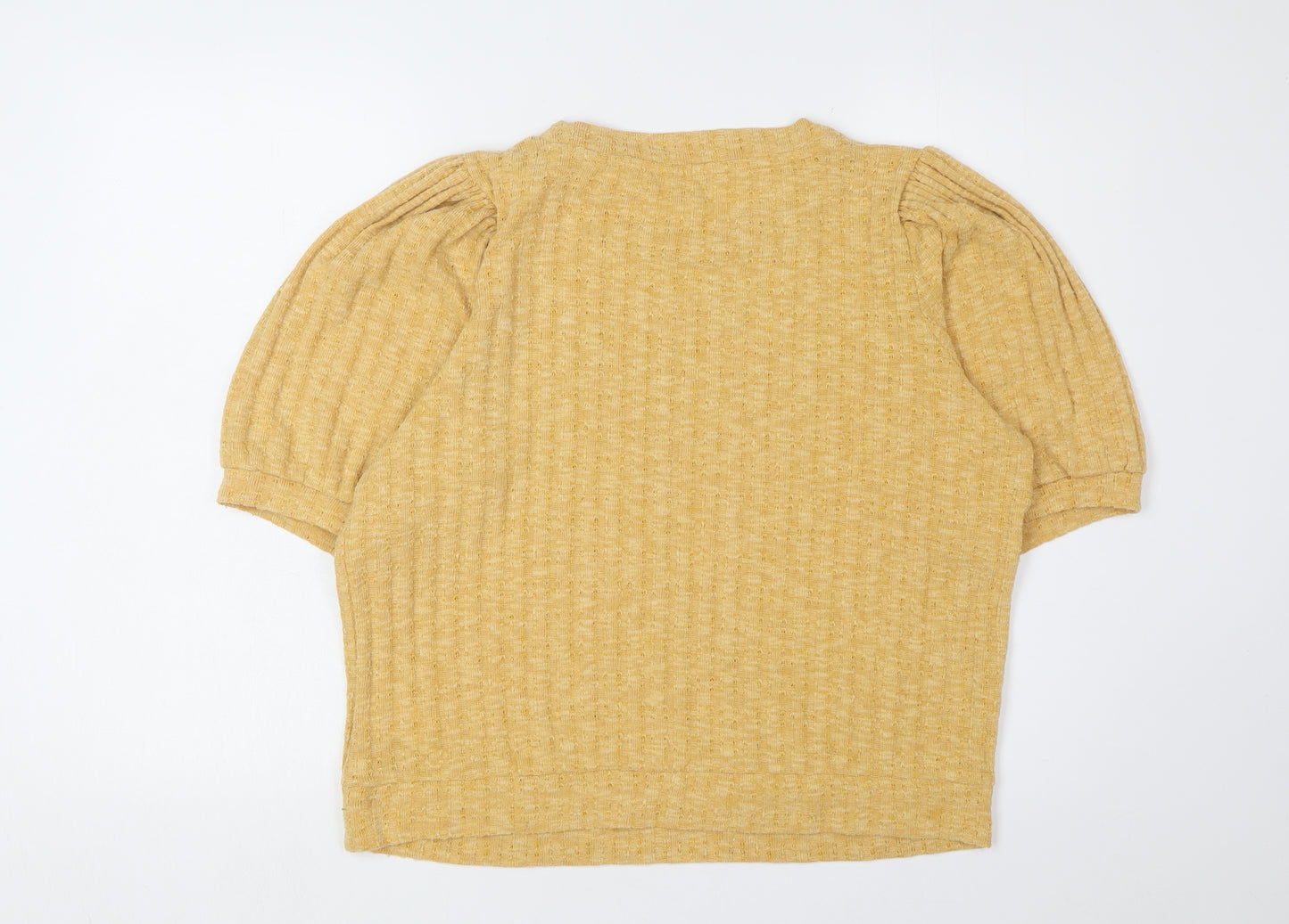 Next Women's Yellow Puff Sleeve Top - Size 14