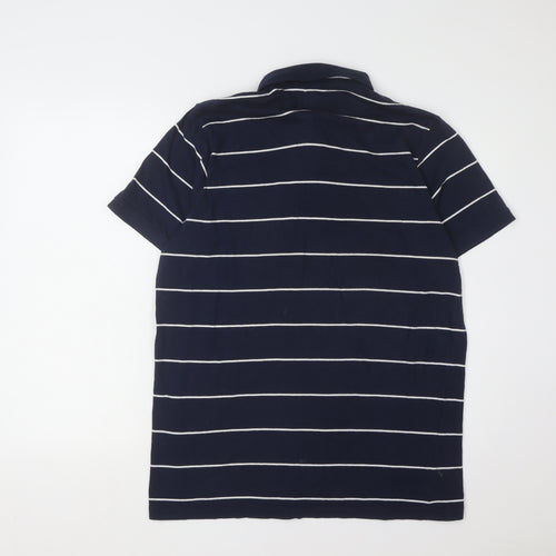 Lee Cooper Men's Blue Striped Polo Shirt XL Casual