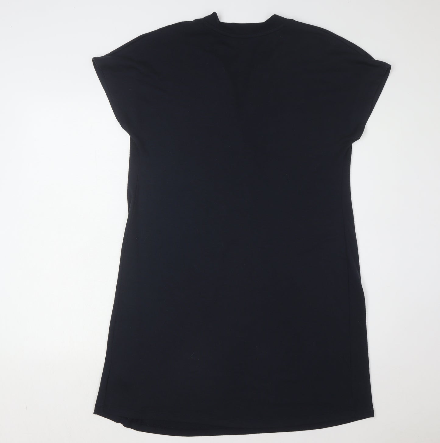 Next Women's Black Size 12 Cap Sleeve Jersey Dress