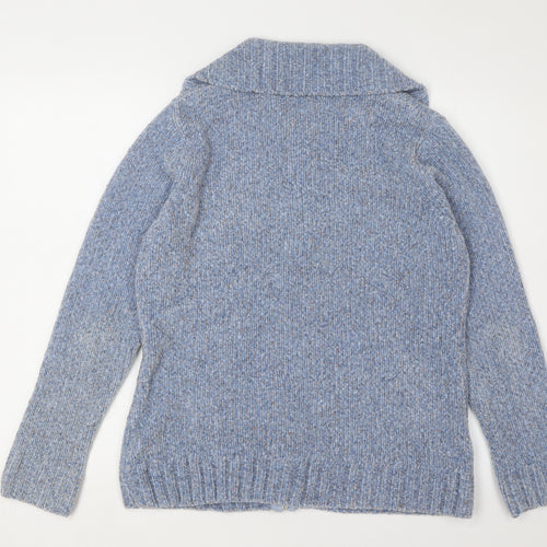 Bonmarché Women's Blue Cardigan - Size S, Cable-Knit Style