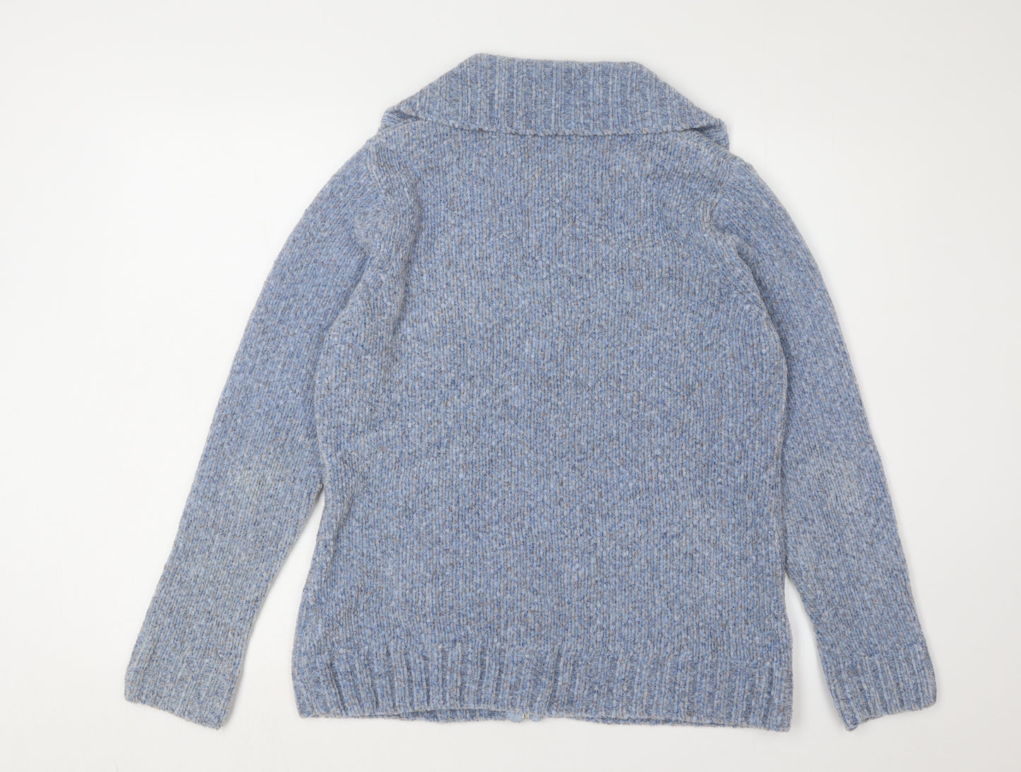 Bonmarché Women's Blue Cardigan - Size S, Cable-Knit Style