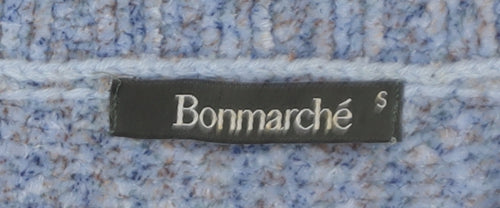 Bonmarché Women's Blue Cardigan - Size S, Cable-Knit Style