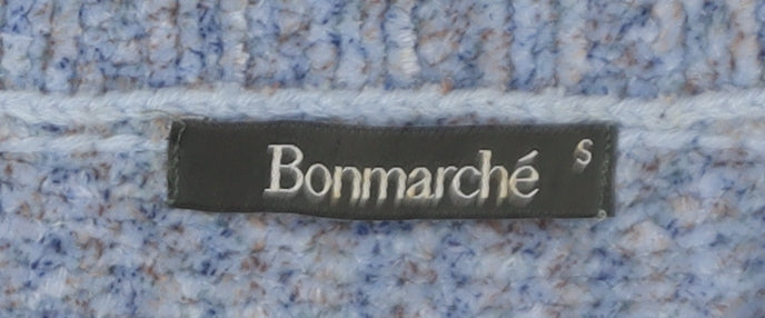 Bonmarché Women's Blue Cardigan - Size S, Cable-Knit Style