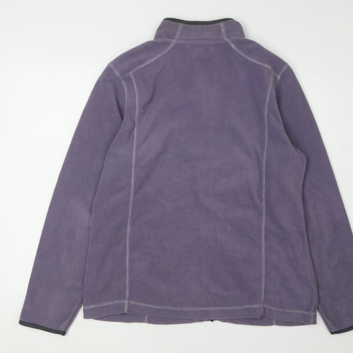 Weird Fish Women's Purple Fleece Jacket Size 16