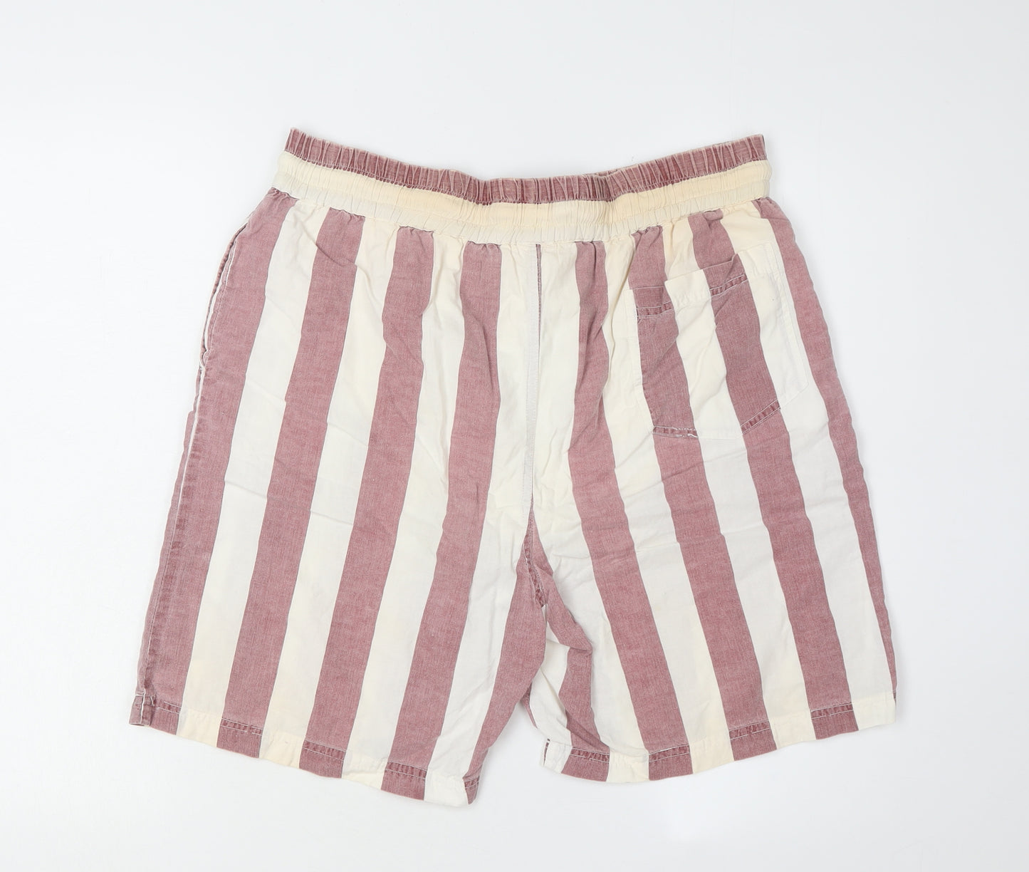 Men's Wear L Striped Multicoloured Cotton Shorts