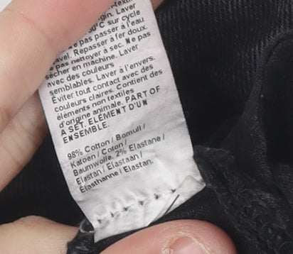 River Island Men's Black Distressed Denim Shorts Size 28