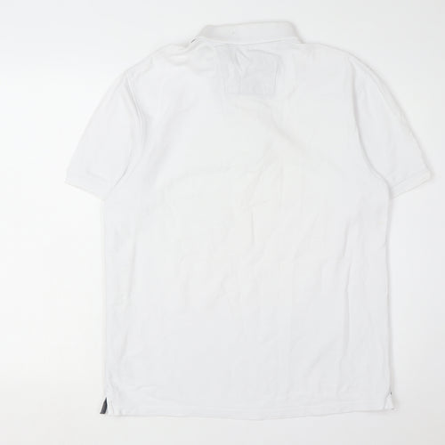 Marks and Spencer Men's White Polo Shirt M