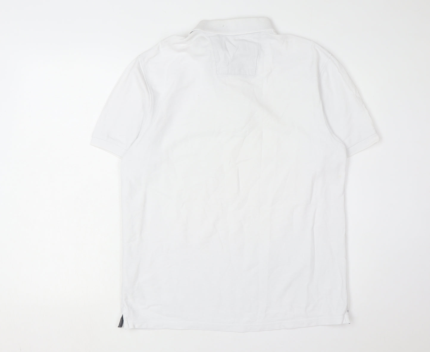 Marks and Spencer Men's White Polo Shirt M