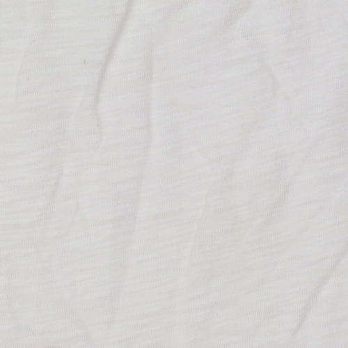 Esprit Women's White V-Neck Cotton Top, M, Casual Style