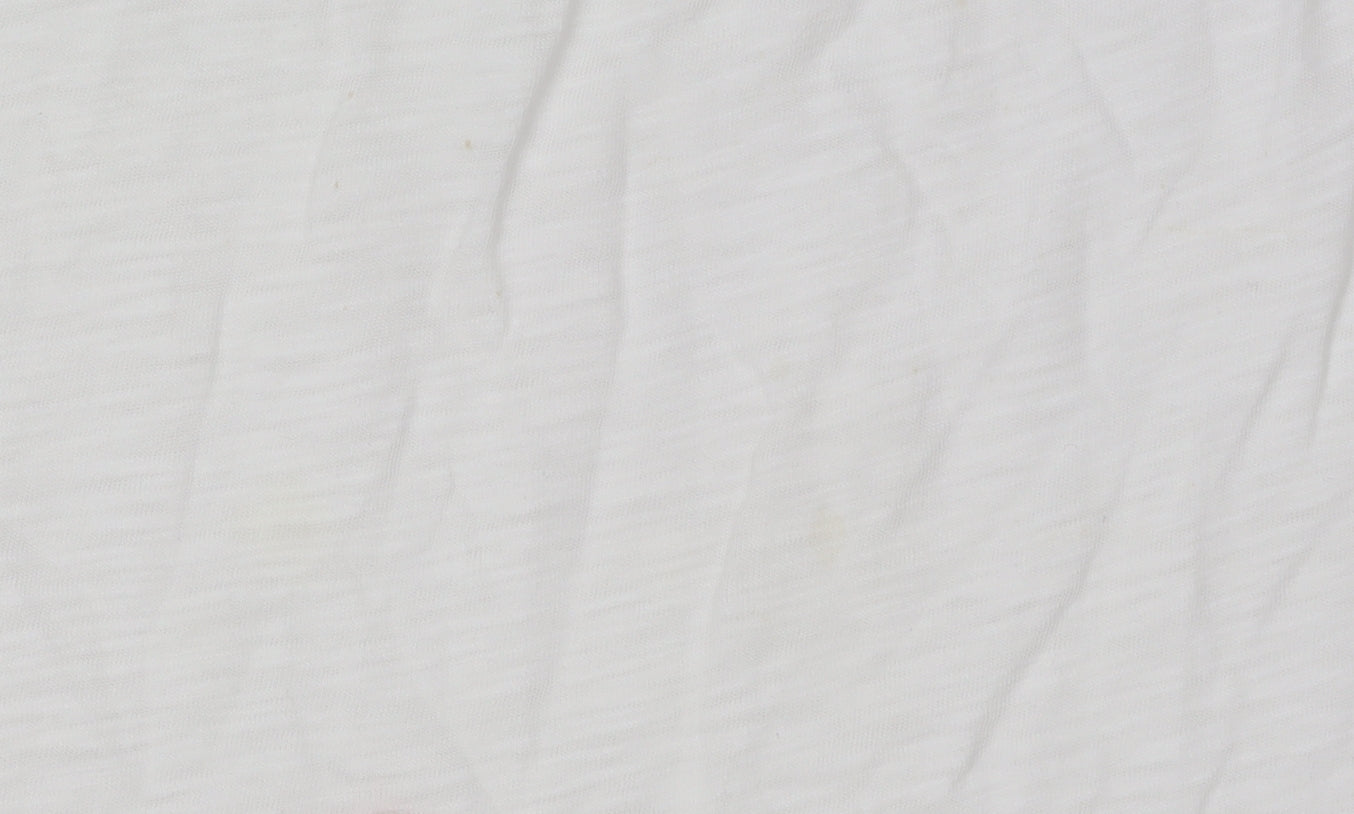 Esprit Women's White V-Neck Cotton Top, M, Casual Style