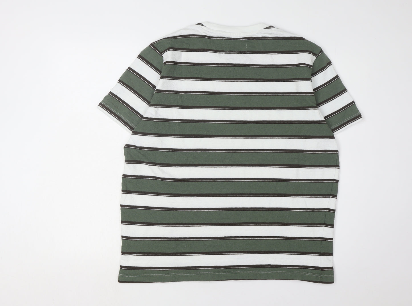 The Stronghold Men's Green Stripe T-Shirt, Size L