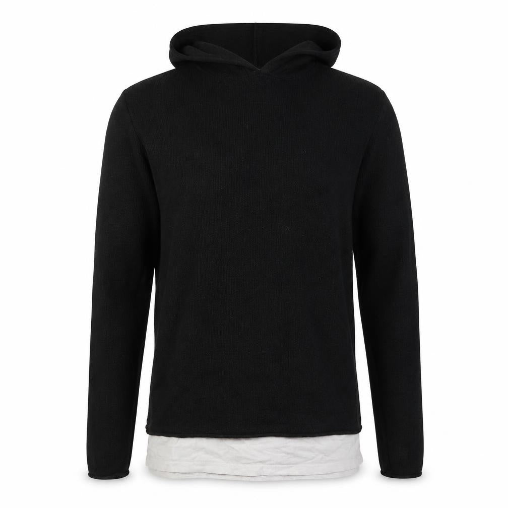 Front view of River Island Men's Black Hooded jumper M