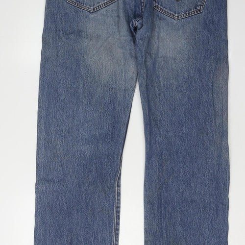Levi's 501 Men's Blue Straight Jeans, Size 36W 34L