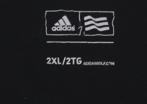 Adidas Men's Black 2XL Long Sleeve Quarter Zip Sweatshirt