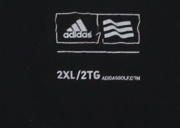 Adidas Men's Black 2XL Long Sleeve Quarter Zip Sweatshirt