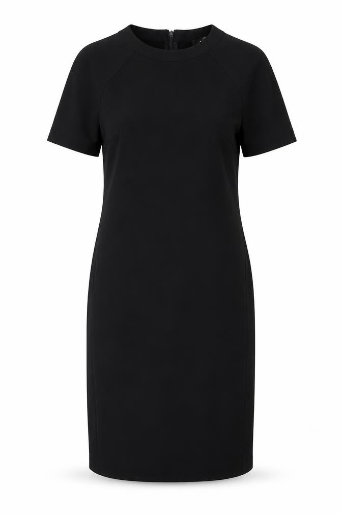 Front view of Next Women's Black Dress, size 8, Short Sleeve