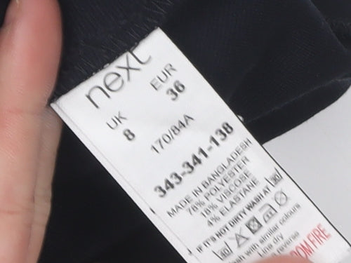 Next Women's Black Dress Size 8 Short Sleeve