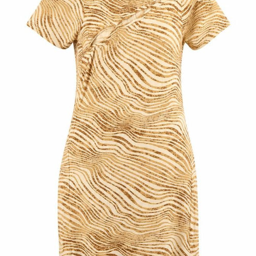 Motel Women's Beige Animal Print Dress Size 6