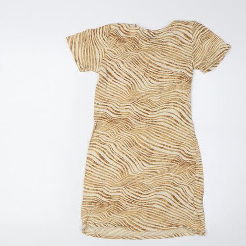 Motel Women's Beige Animal Print Dress Size 6