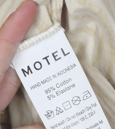Motel Women's Beige Animal Print Dress Size 6
